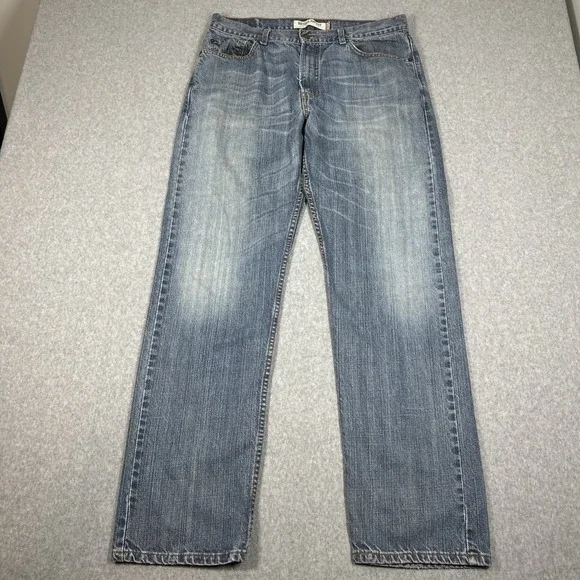 Levi's Y2K 505 Men's Relaxed Fit Faded Denim Jeans Size 36x34(34x33) Whiskered