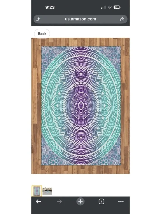 Anthosone Mandala Beach Towel - Vibrant Purple and Turquoise
