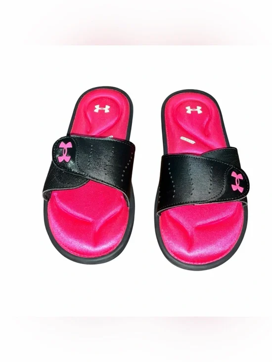Under Armour Slide Sandals Women’s Size 6 – Black/Pink