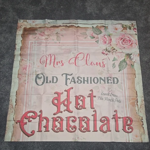 Vintage Style Christmas Hot Chocolate Sign