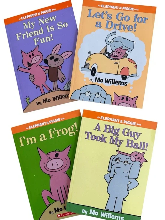 NWT CHILDREN’S STORYBOOKS BUNDLE OF 4 “AN ELEPHANT & A PIGGIE BOOKS” MO WILLEMS