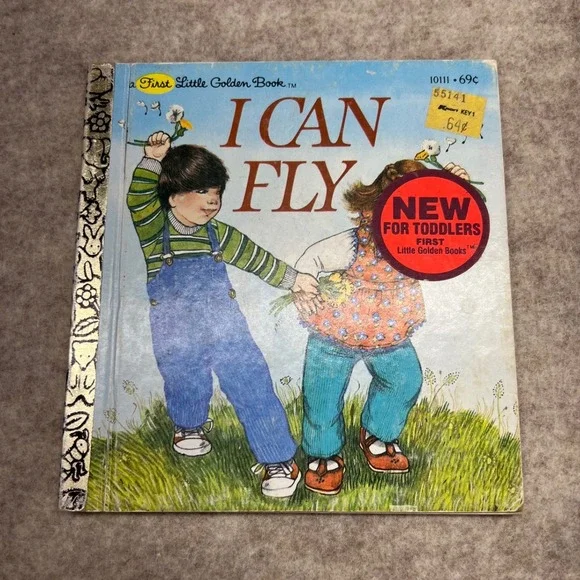 Golden Books I Can Fly Childrens Book OS Blue Good 1981 Jan Brett Illustration
