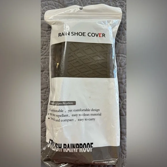 Unisex Adult Black Rain Shoe Cover NWT Size Medium
