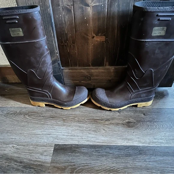 Men's Waterproof Brown Rain Boots