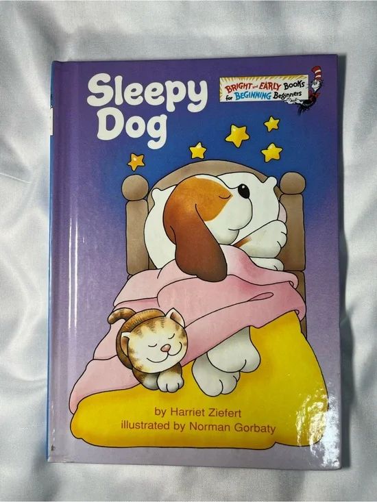 VTG 1984 Dr Seuss Sleepy Dog Step Into Reading Harriet Ziefert Grolier Book HC