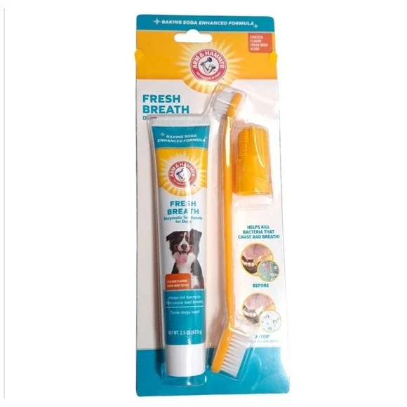 Arm &‎ Hammer Dental Kit for Dogs Enzymatic Dog Toothpaste 2.5 Oz Chicken Flavor