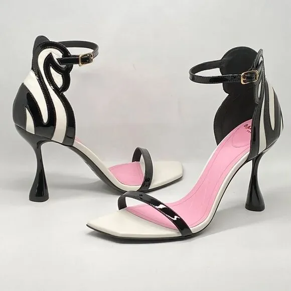 Balmain Eden 95MM Colorblocked Patent Leather Sandals size 37