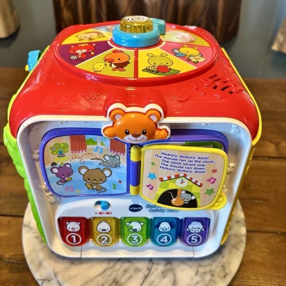 VTech Sort and Discover Activity Cube Five Sides Fun for Kids 75 Songs Sounds‎