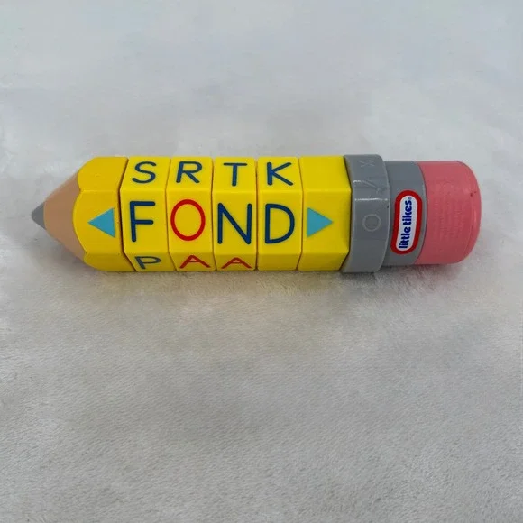 Little Tikes Spelling Pencil Kids Yellow Rotating Word Learning Educational Toy