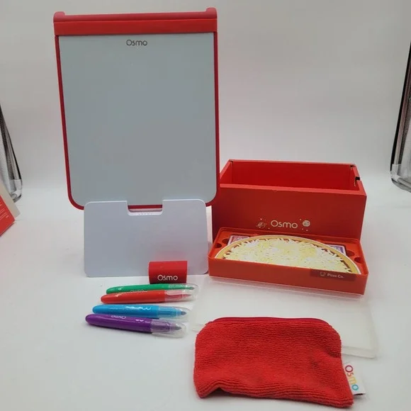 Osmo Pizza Co and Creative Starter Kit for iPad Learning Game Bundle Red White
