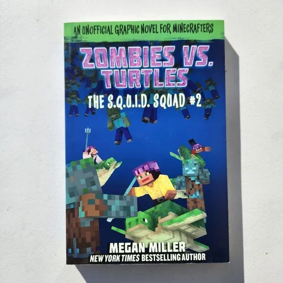 Zombies vs. Turtles Graphic Novel Minecraft Book Comicbook S.Q.U.I.D. Squad Comi