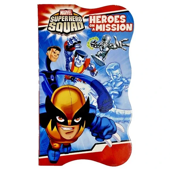 Marvel Super Hero Squad HEROES ON A MISSION Board Book Wolverine Silver‎ Surfer