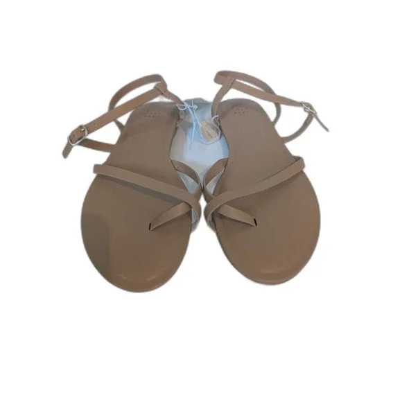Women's Alexandra Strappy Sandals - A New Day - Tan Size 10