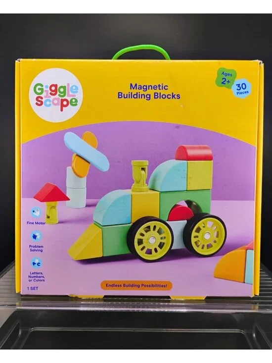 GiggleScape Magnetic Building Blocks Set 30 Pc For Kids 2+