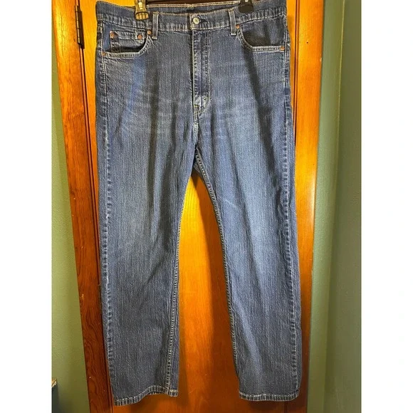 Levi's 505 Jeans Mens‎ 40x32 Blue Regular Straight Leg Denim Zip Fly Dark Wash