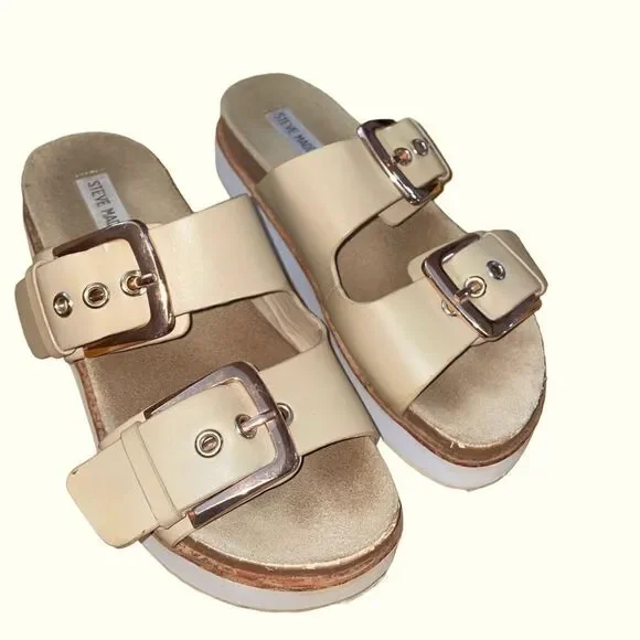 STEVE MADDEN PATE PLATFORM DOUBLE STRAP SANDALS Y2K 7.5
