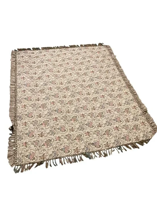 Vintage Cottagecore Granny Chic Tapestry Floral Tablecloth 73