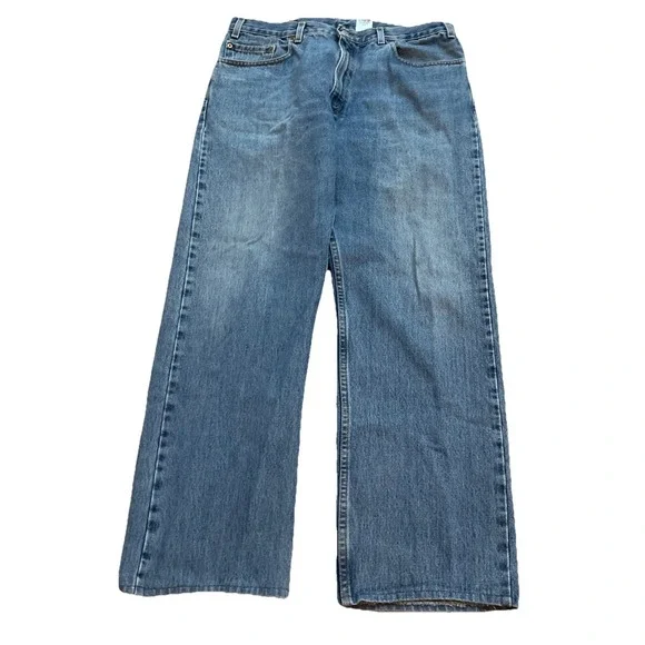 Levi's 505 Denim Jeans Men's 38x29 Regular Fit Straight Leg Med Wash Relaxed