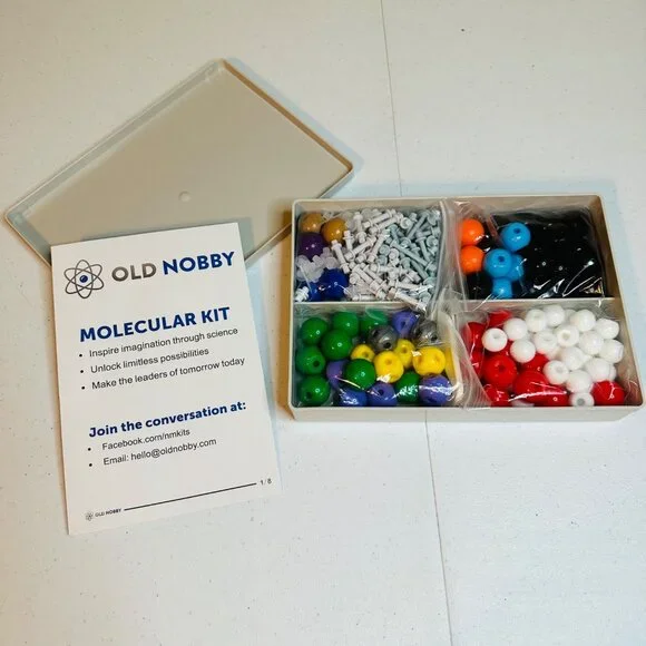 Old Nobby Molecular Kit 239 Pieces For Science Fun