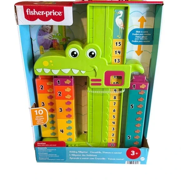 Fisher Price Adding‎ Alligator Math Toy Educational Learning Game 3+