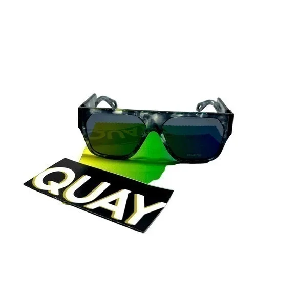 NEW QUAY AUSTRALIA Go Off black tortoise black polarized sunglasses styl…