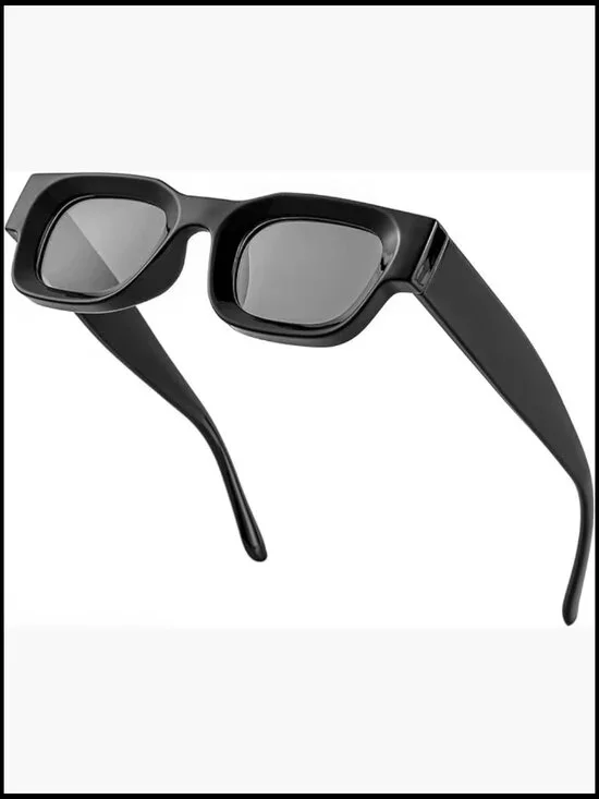 Thick Square Frame Polarized Sunglasses UV400 Protection Chunky Rectangle