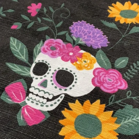 Sugar skulls Halloween tablecloth round cotton