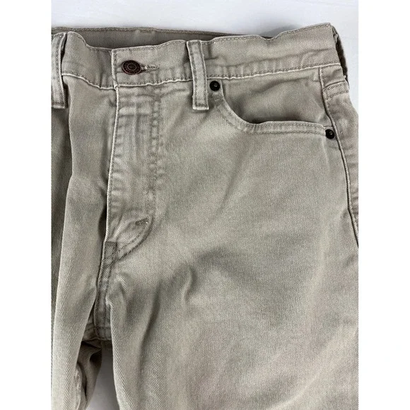 Levi's 513 Slim Straight Fit Jeans Men's W30 L30‎ Khaki Beige Casual Pants