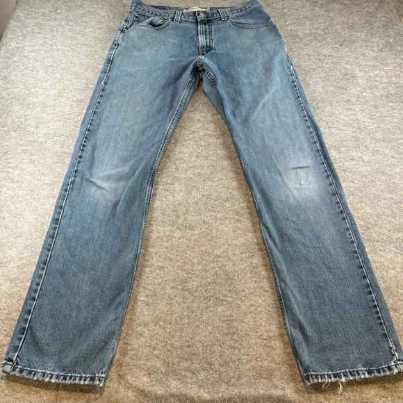 Levi's Mens 505 Regular Fit Blue Denim Jeans 33x34 Straight Leg Workwear Casual