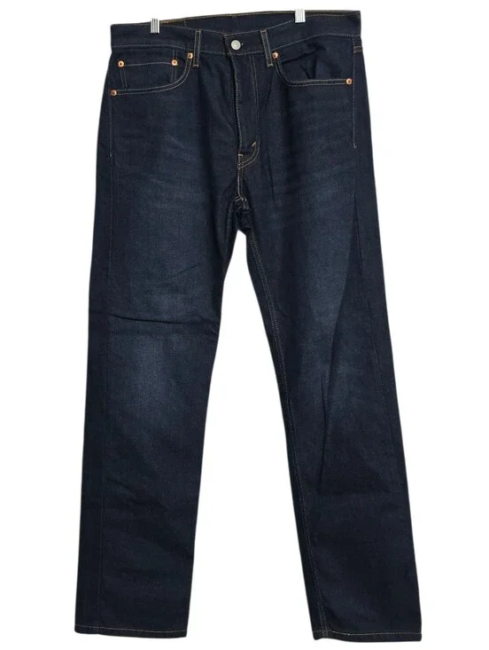 33x32 Levi's 505 Relaxed Fit Jeans Dark Wash Straight Leg Classic Streetwear