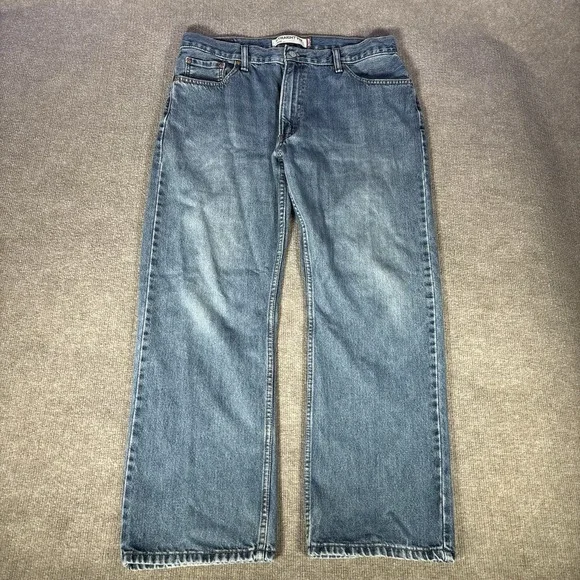 Levi's 505 Jeans Mens 35x29 Regular Fit Straight Light Blue Denim Cotton Y2K