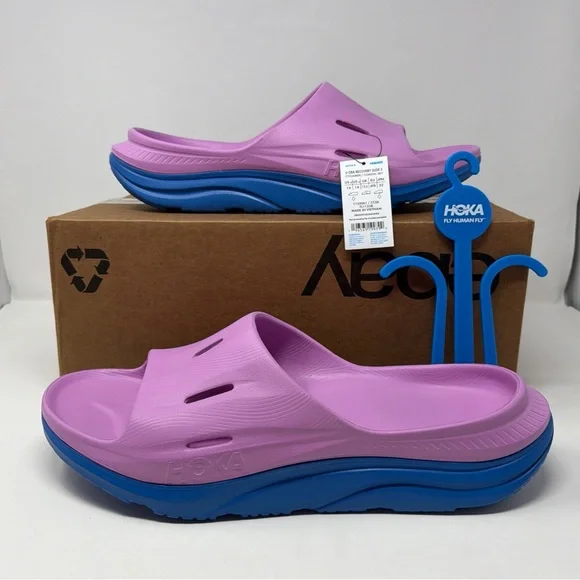 HOKA ORA Recovery Slide 3 Cyclamen Coastal Sky Sandals Men’s 14/ Women’s 16 NWT