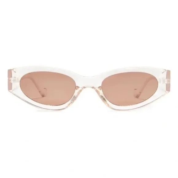 BP. Oval Sunglasses in Clear Brown