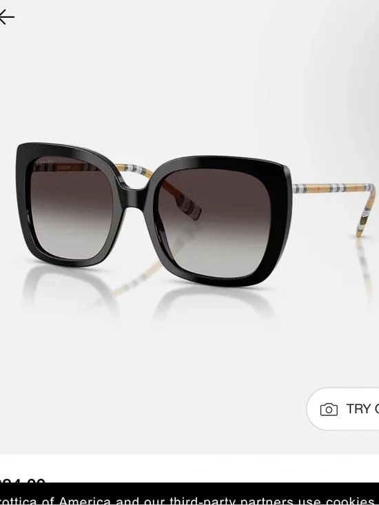 Burberry BE4323 Caroll Black Sunglasses with a Case, Box and Cloth