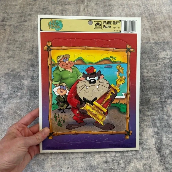 Vintage Looney Tunes TAZMANIAN DEVIL Frame Tray Puzzle