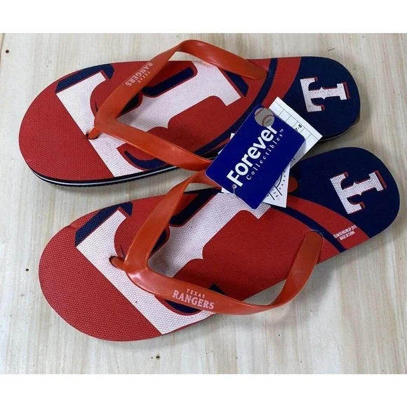 Texas Rangers MLB Baseball‎ Flip Flops Team Logo NWT Various Sizes Unisex