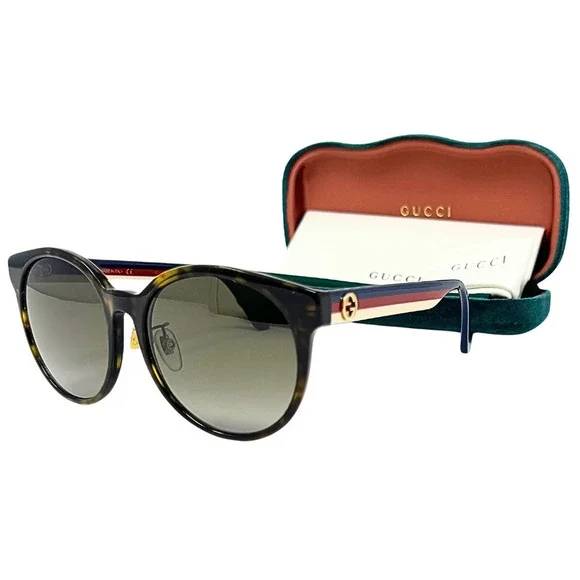 Gucci Sunglasses Round‎ Retro GG Logo Ophidia Red White Blue Tortoise Gradient