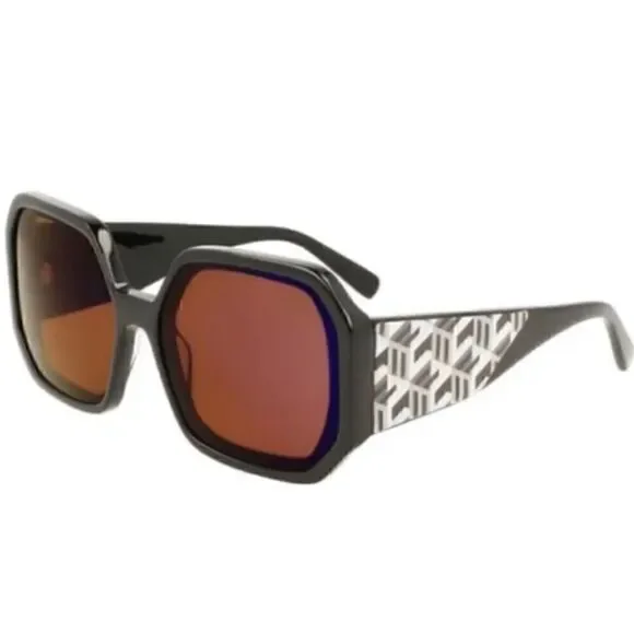 MCM NEW MCM 709S 002 Black Sunglasses With Anniversary Print On Temple