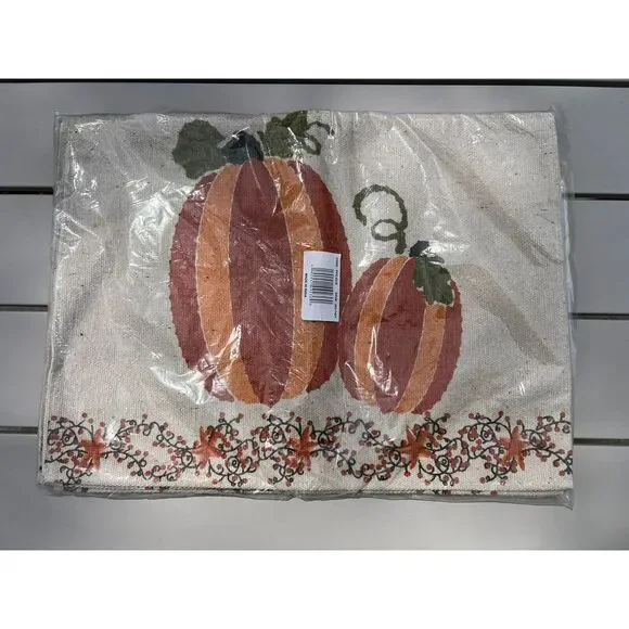 Fall Thanksgiving Halloween Pumpkin Placemats‎ set Of 4  18.5