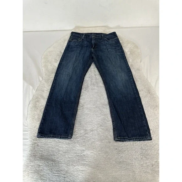Levi's‎ 514 Mens Slim Straight Denim Blue Jeans Pants Size 36x30 Distressed