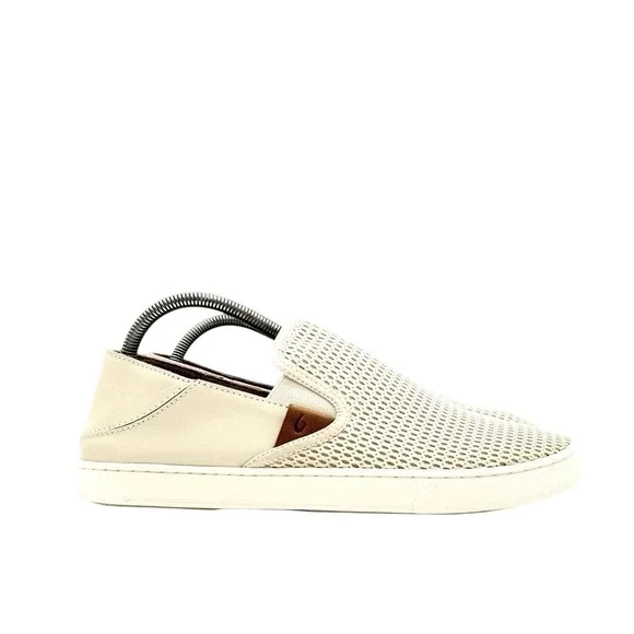 OluKai Pehuea Womens 11 Beige‎ Mesh Slip On Sneakers Drop-In Heel 20271-2020
