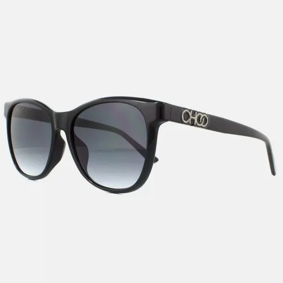 ▪️NWT Jummy Choo Women's Black Full Rim Sunglasses New in Case