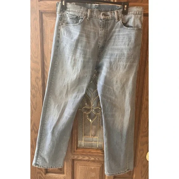 Levi's 505 Regular Fit Straight Leg Medium Wash Denim Blue Jeans Men Size‎ 38x30