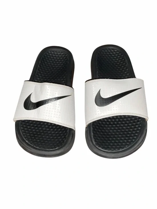 Nike Benassi Slides Black White Men’s 6 Women’s 8