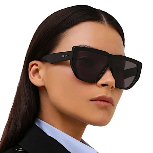 💯original  Gucci Grey Shield  Sunglasses GG0997S 00