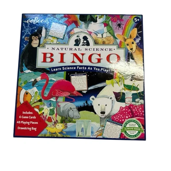 Eegoo Bingo Card Game Kids 5+ NWT
