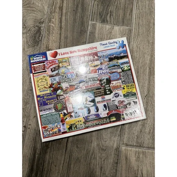 White Mountain 1000 Piece I‎ Love New Hampshire 24