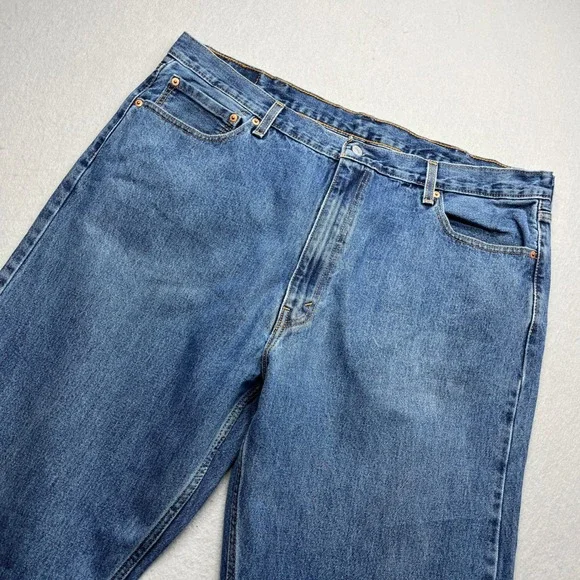 Levi's 505 Regular Fit Jeans Blue 44x34‎ Vintage 90s Y2K Denim Straight Leg
