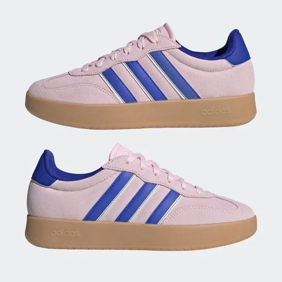 Adidas originals Women's BARREDA Sneakers Clear Pink / Lucid Blue / Gum Sz 8