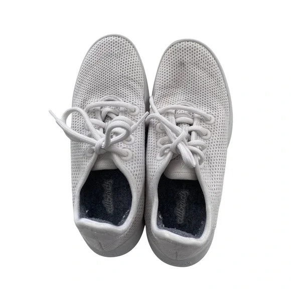 Allbirds Women Tree Runners White Eucalyptus Mesh Walking Sneakers TR1W8 Size 8